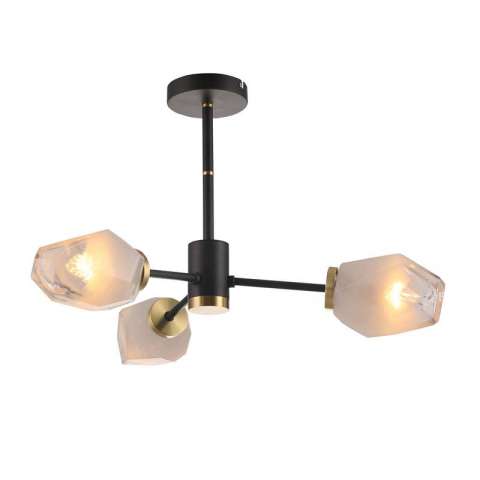 New Luxury Modern Hotel Villa  Diamond Shape LED 3 Light Ceiling Light With E14 Lamp Holder