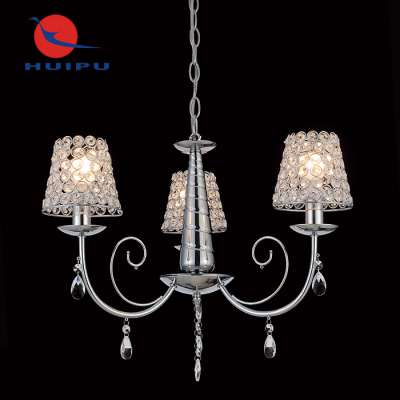 Modern hotel project cheap crystal 3 lights chandelier